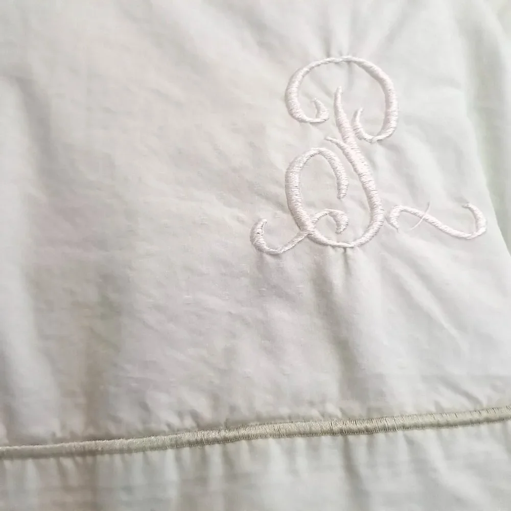 Neiman Marcus QUEEN bed sheets pastel green Egyptian cotton flat & fitted‎ dobby